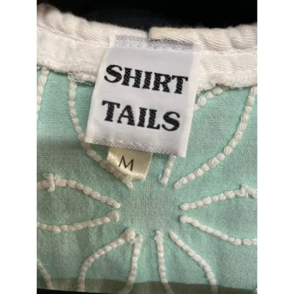 1980s chenille jacket aqua and white daisy m/l fuzzy boxy blanket 36 to bust 80s - Picture 9 of 10